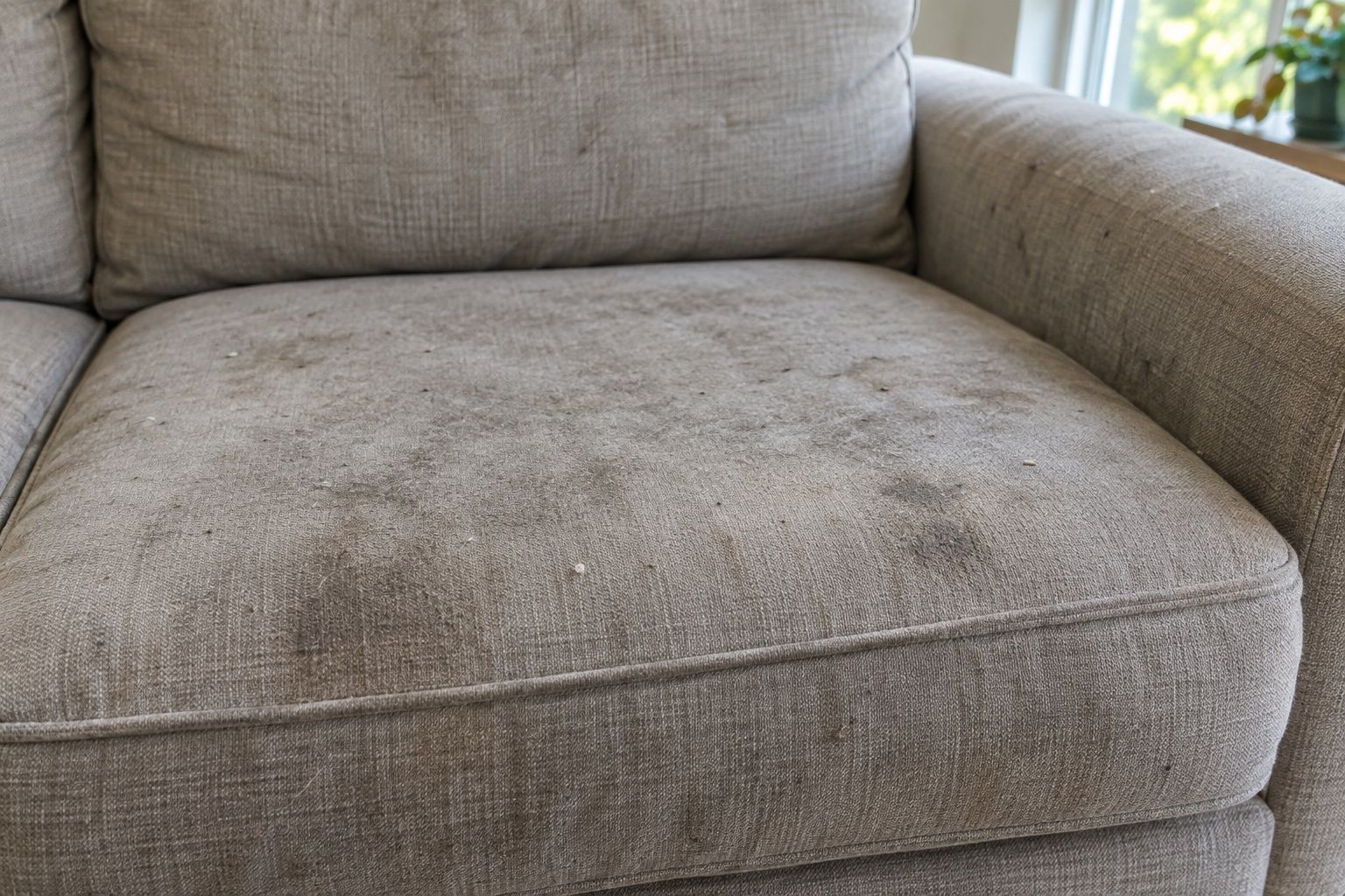 Sofa cleaning — before