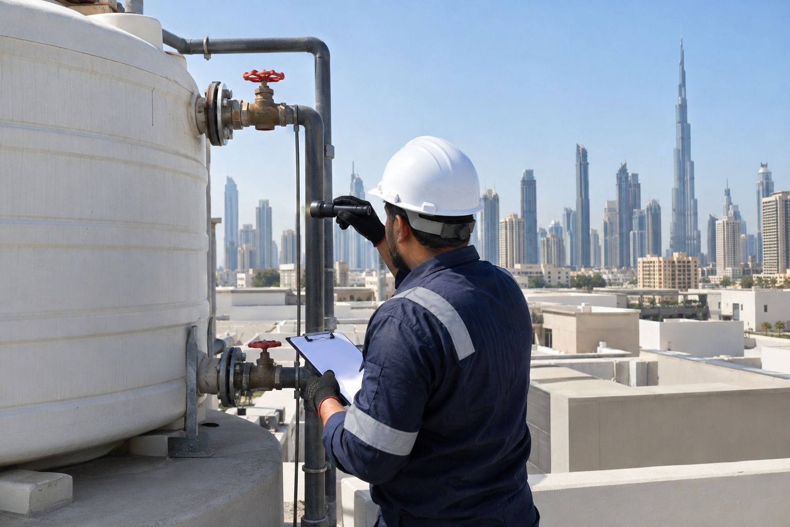 Rooftop tank inspection